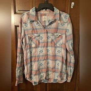 Aerie sz lrg pink vintage boyfriend button down